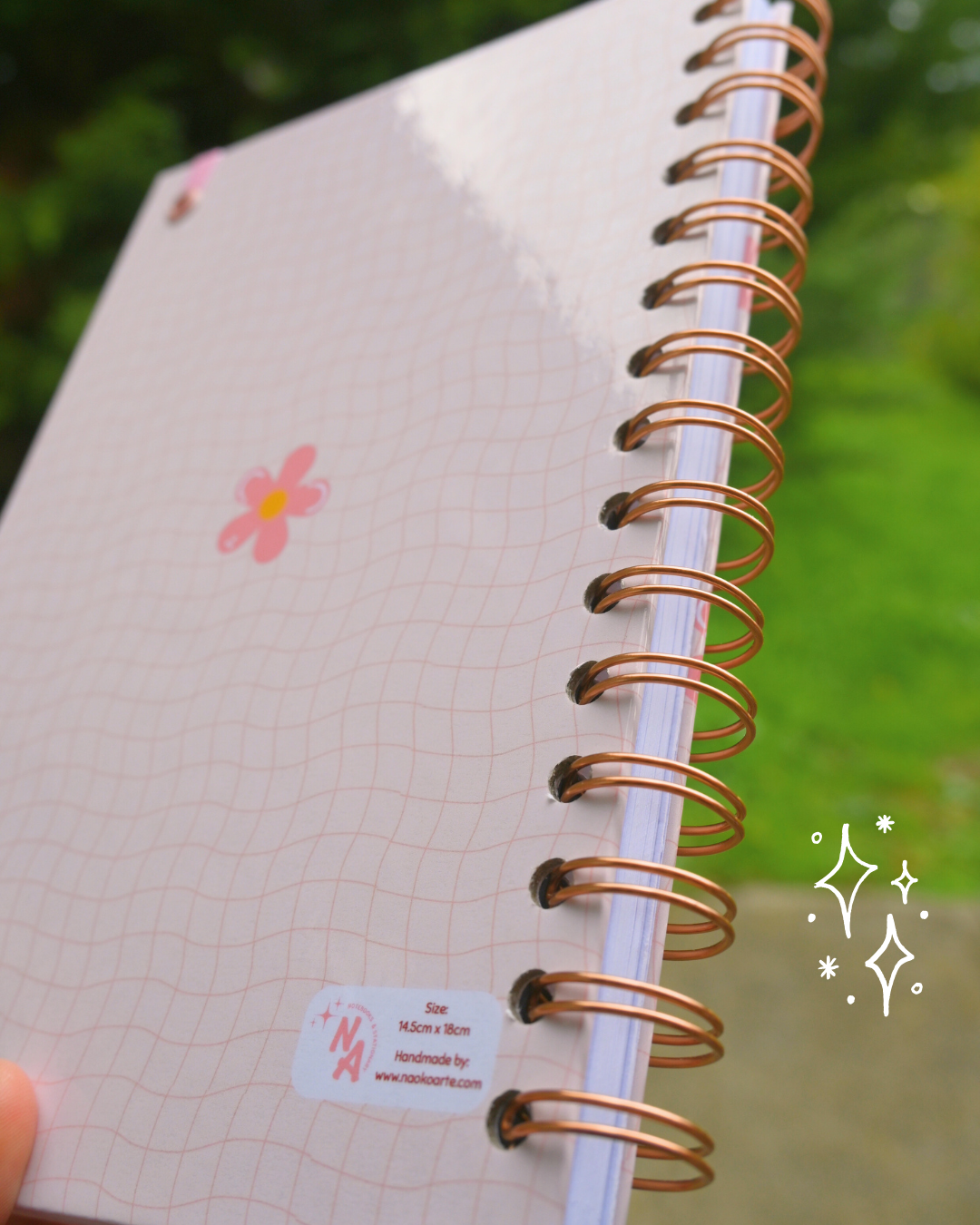 Spiral Bullet Journal | Peachy Petals 🍑🌼 | A5 Dotted Notebook