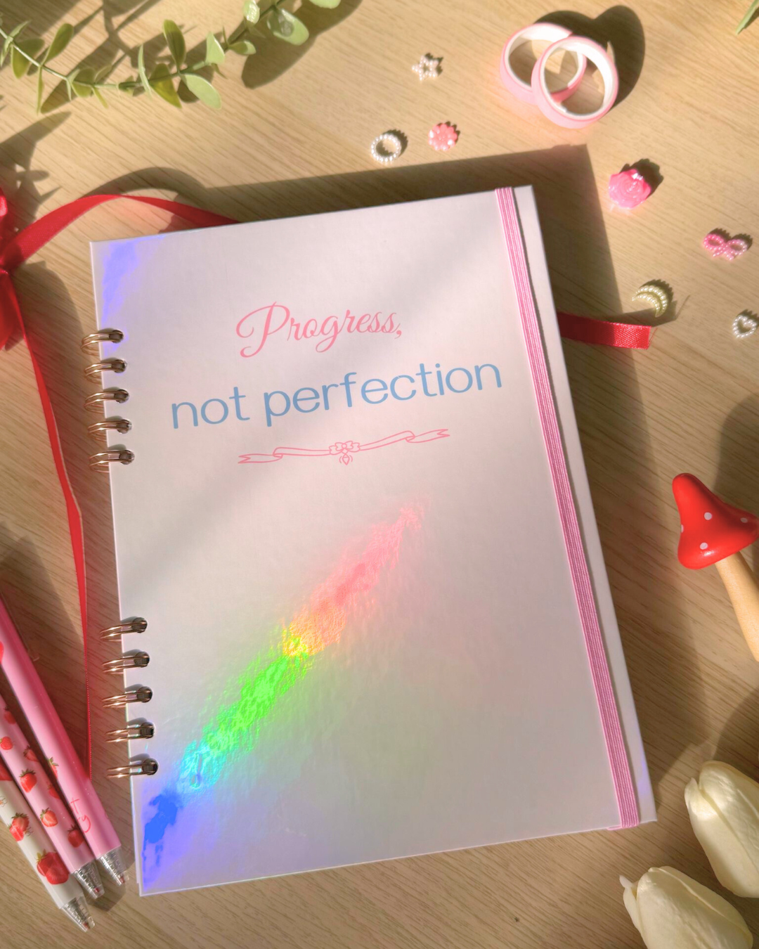 Daily Planner | Self-Care Journal - Blue Pink | B5 Notebook