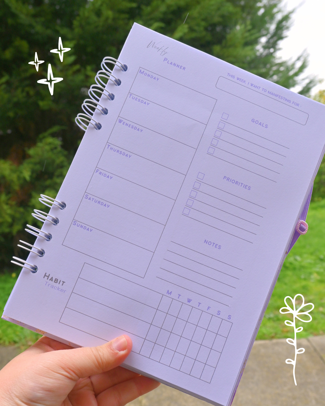 Daily Planner| 💜 Violet Dreams | Manifestation Planner | B5 Planner