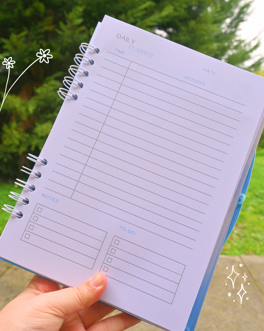 Daily Planner | 💙 Blue Blossom Planner | B5 Planner