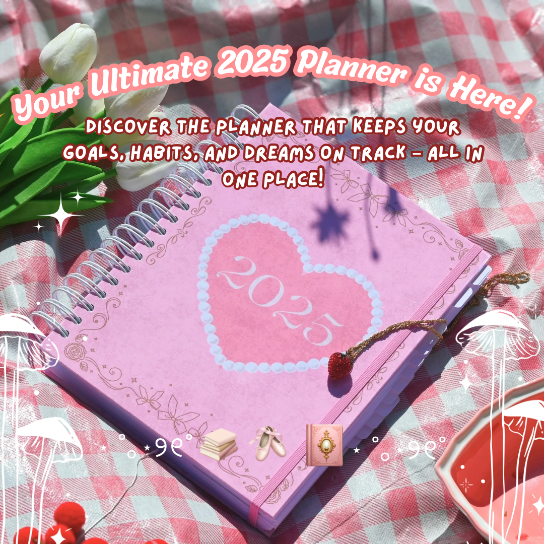 2025 Planner - Aesthetic Spiral Planner Pink (300 Pages)