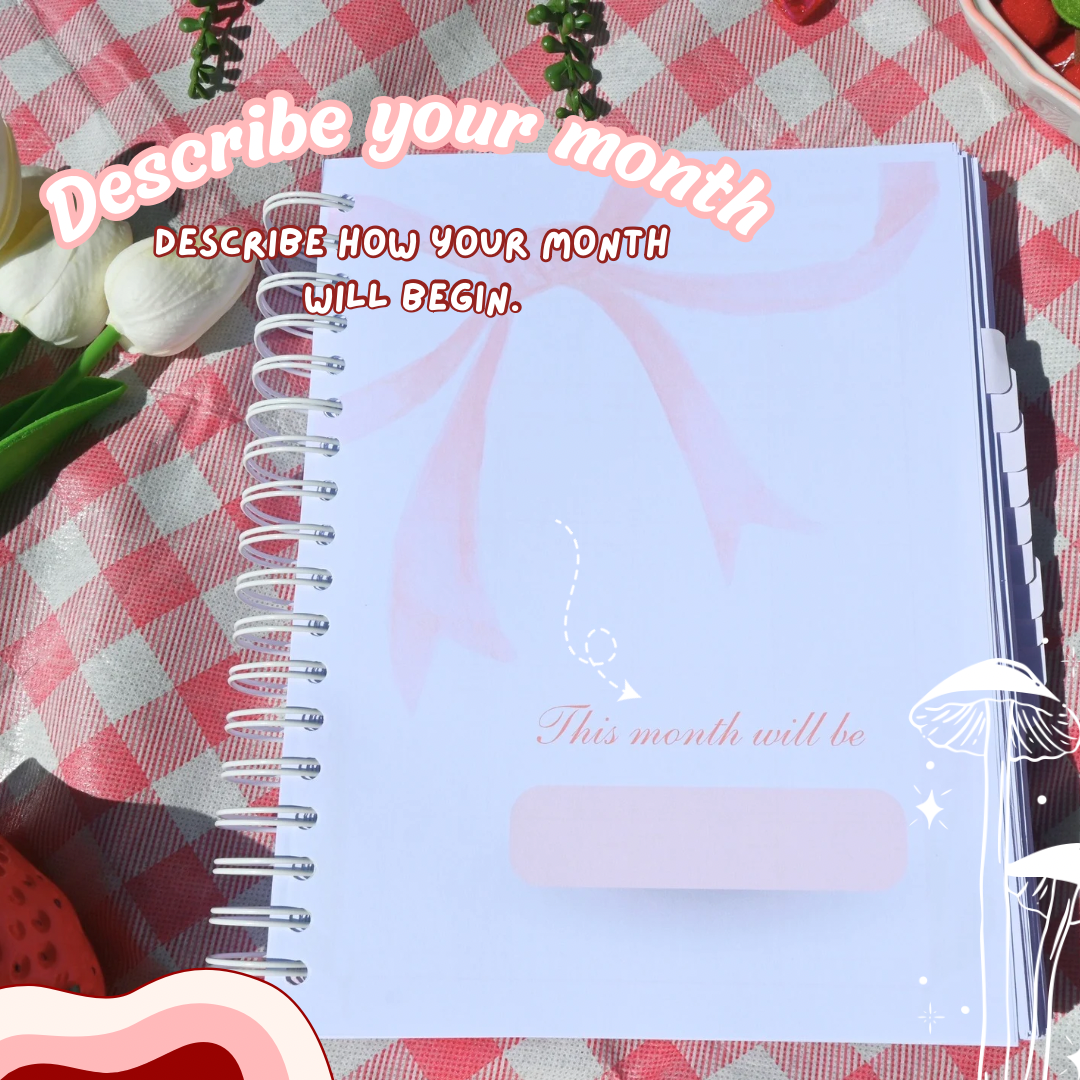 2025 Planner - Aesthetic Spiral Planner Pink (300 Pages)