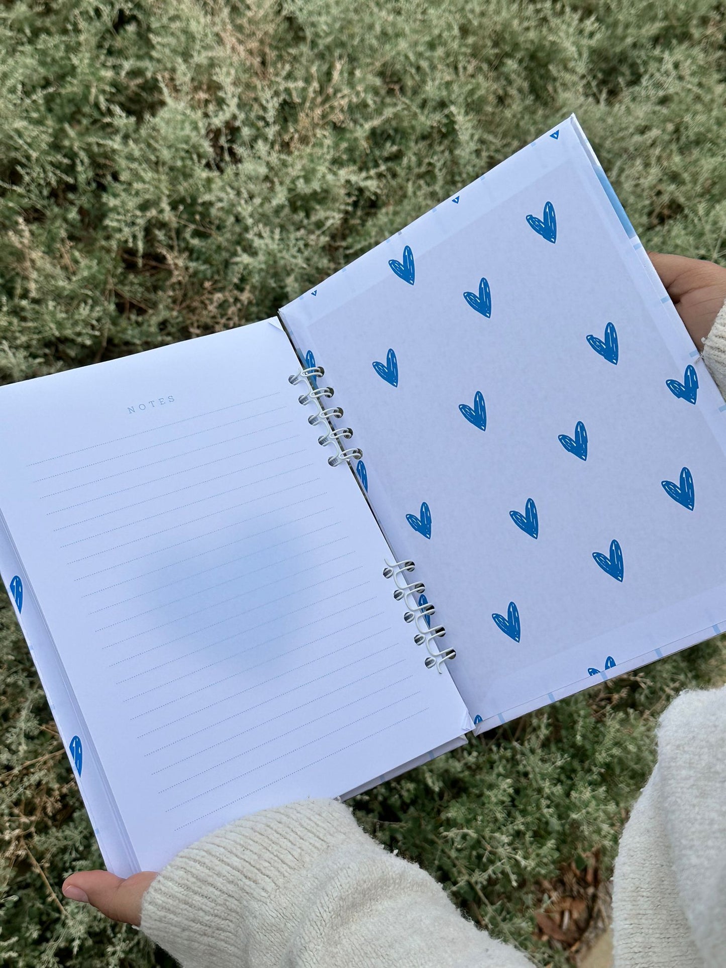 Blue Heart Notebook - Spiral Notebook (Lines) Love Yourself 💙 | B5 Notebook