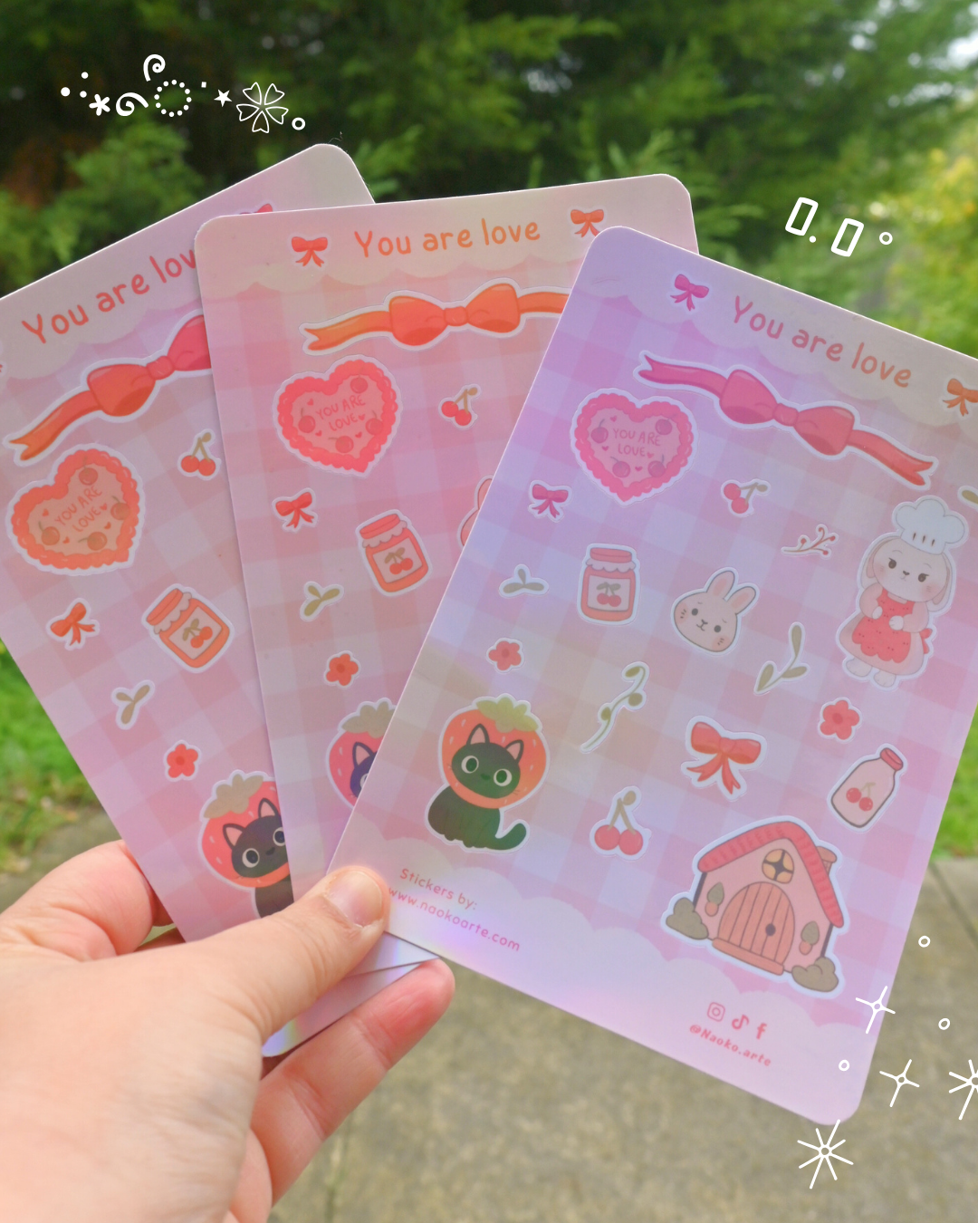 You Are Love – Sticker Sheet 💗🐰🍓