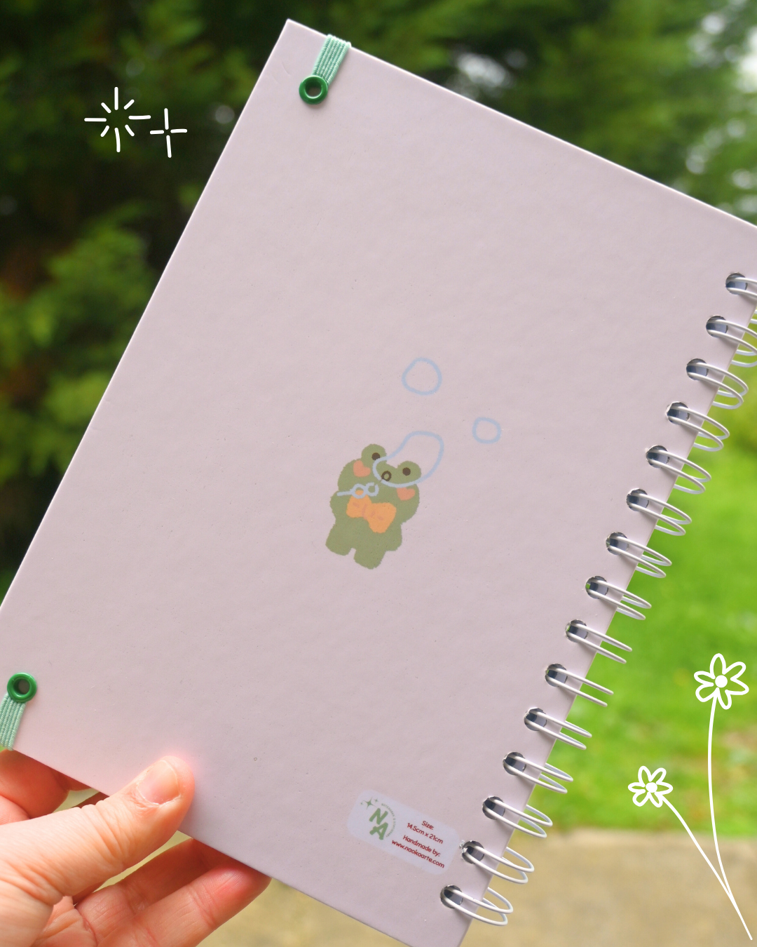 Spiral Bullet Journal 🐸🌼🌿 | Happines in progress | A5 Notebook