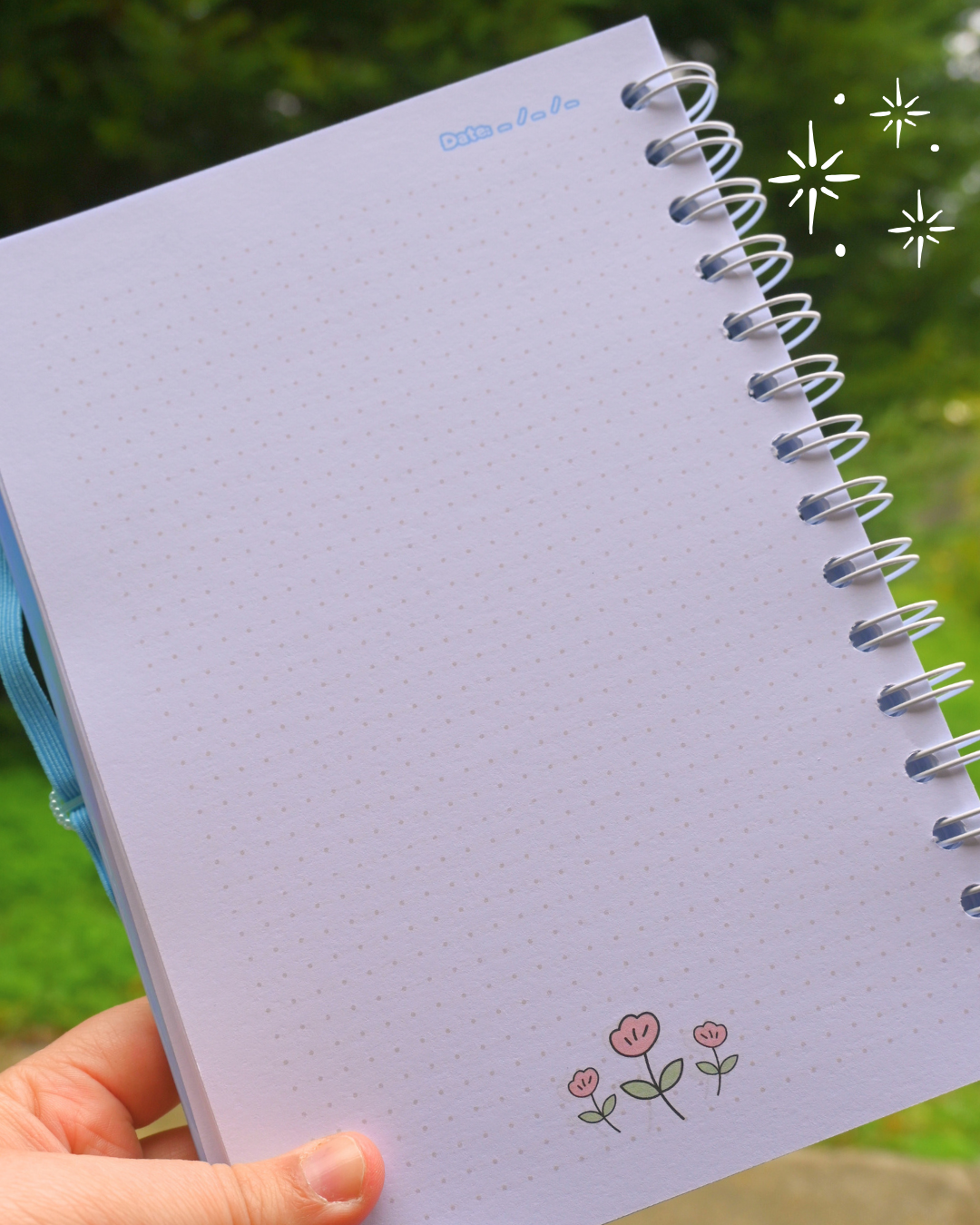 Spiral Bullet Journal 🌈🌷 |Blue Bloom Days | A5 Dotted Notebook