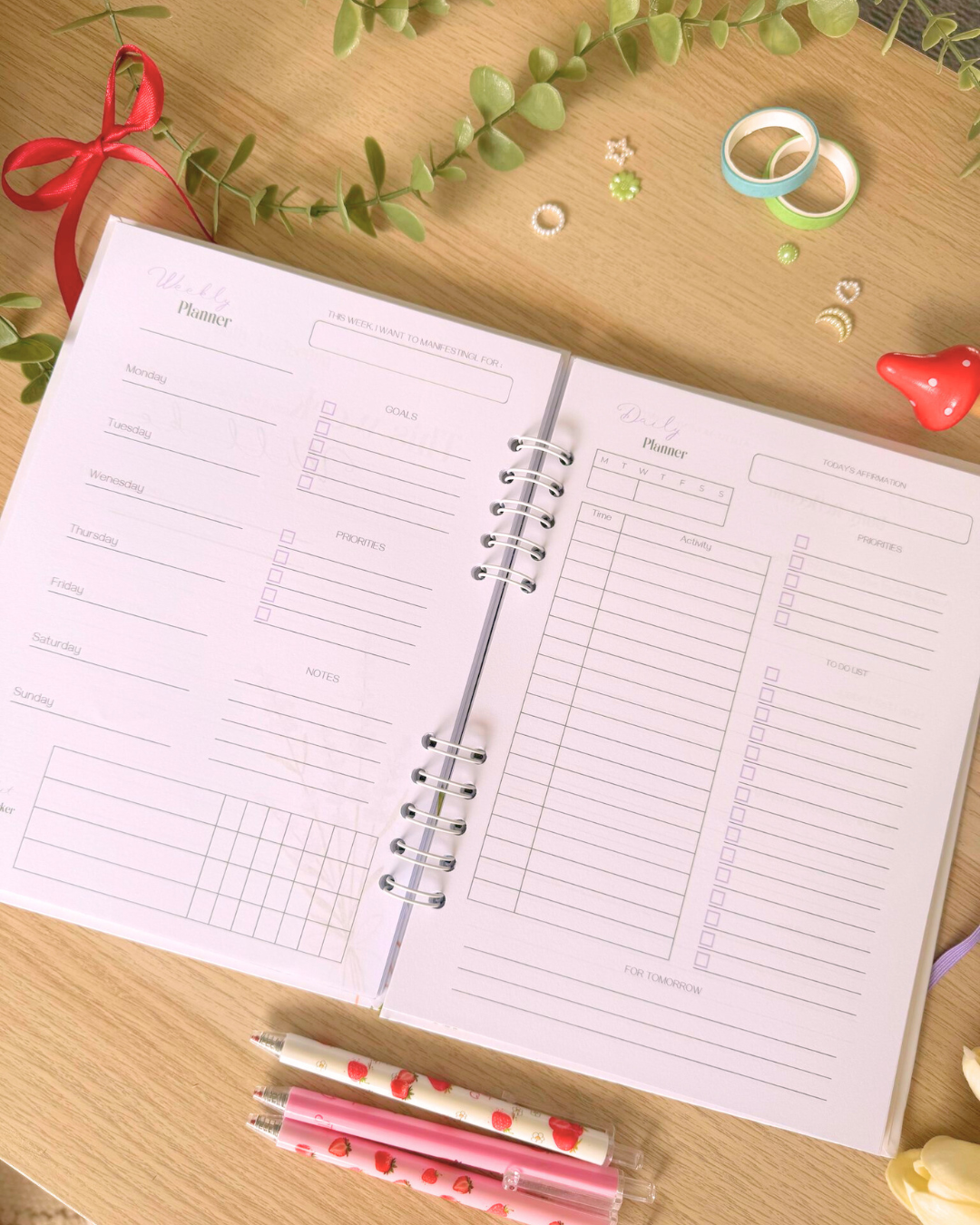 Manifesting Planner by Naoko Arte – Elegant Self-Care & Productivity Journal