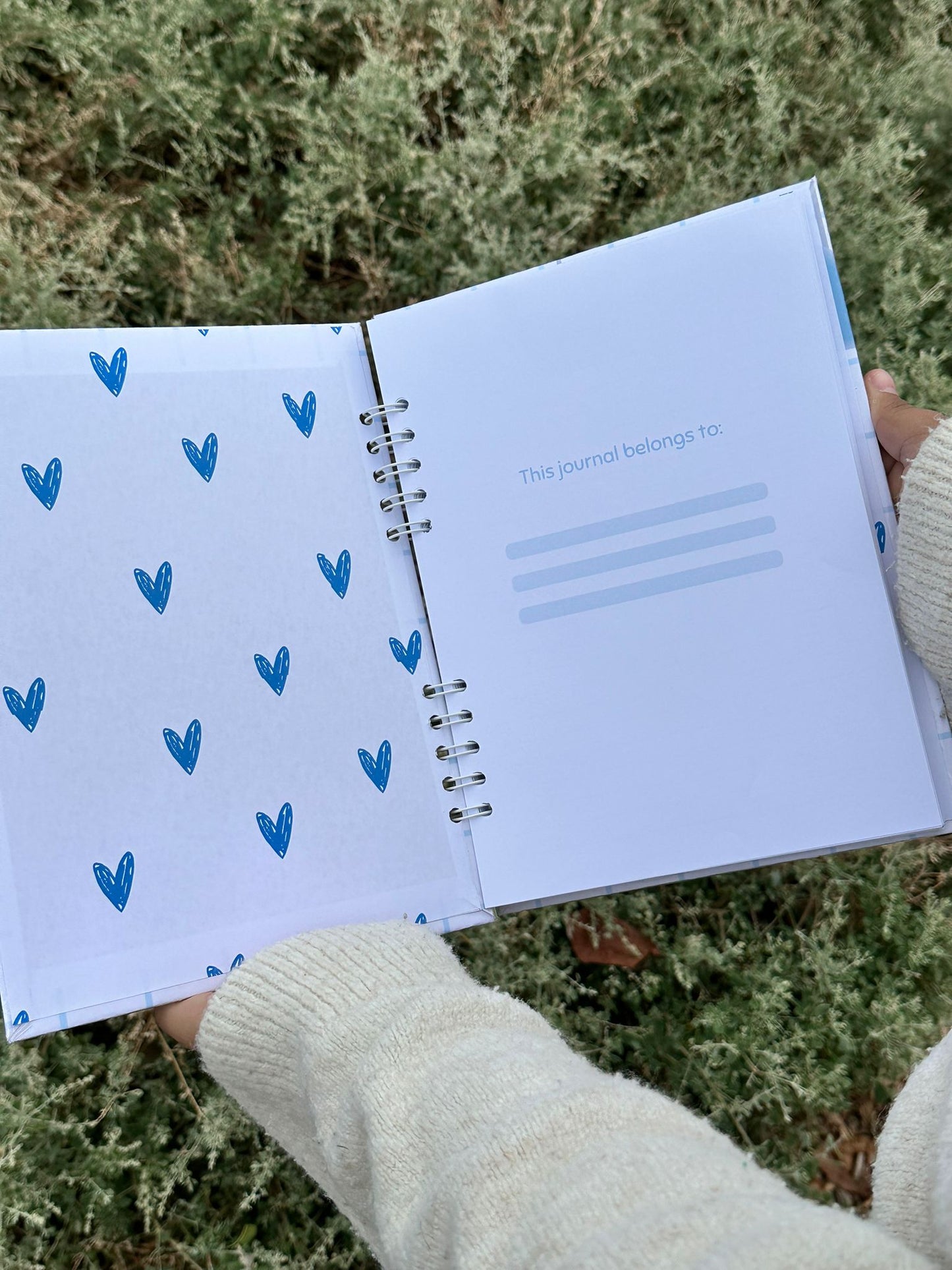 Blue Heart Notebook - Spiral Notebook (Lines) Love Yourself 💙 | B5 Notebook