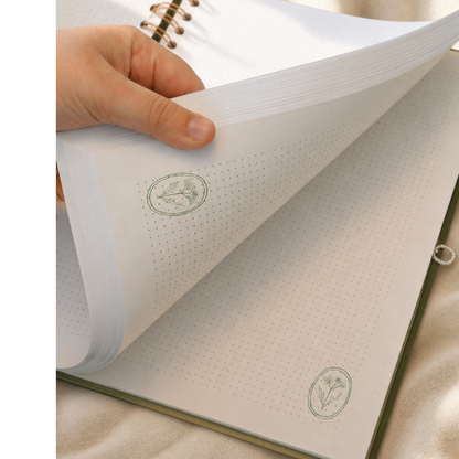 Close-up of the thick dotted pages inside My Secret Diary journal
