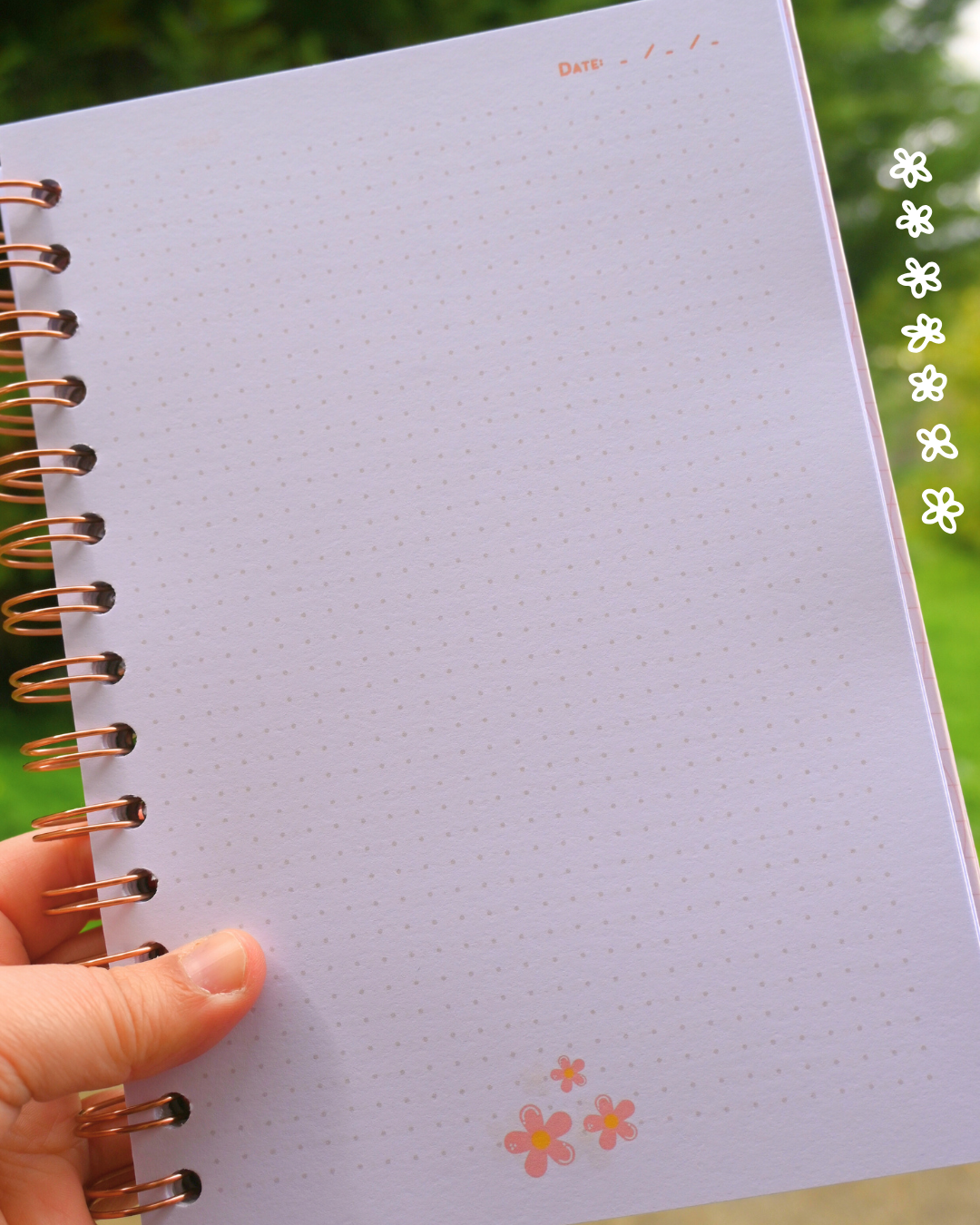 Spiral Bullet Journal | Peachy Petals 🍑🌼 | A5 Dotted Notebook