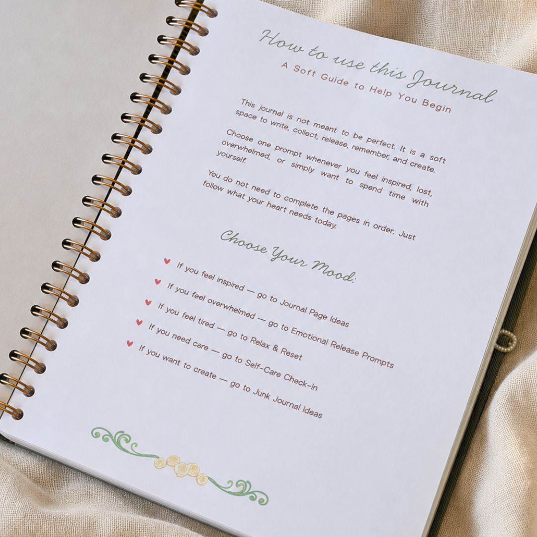 How to use this journal guide inside My Secret Diary