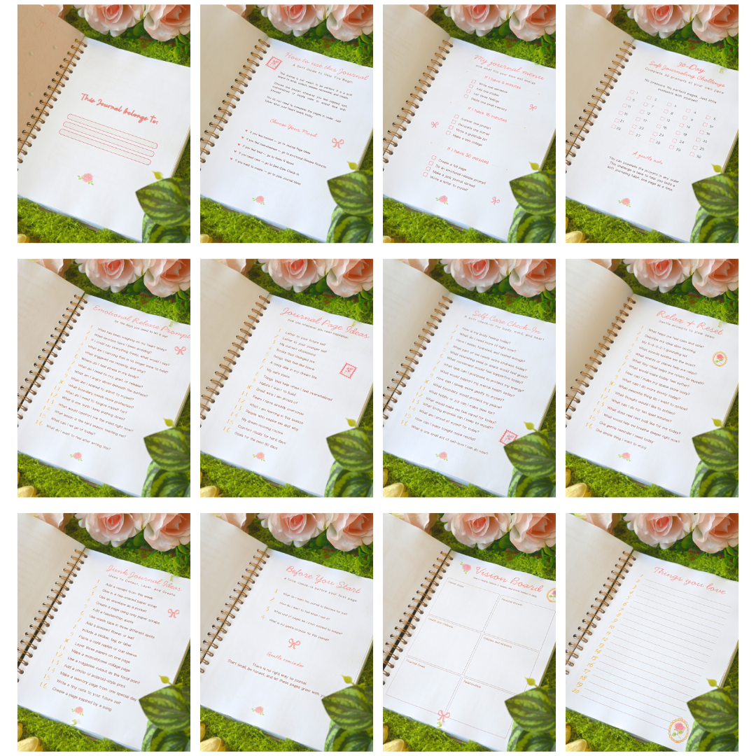 Overview of the guided pages included in My Princess Diary