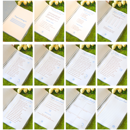 Overview of the guided pages included in My Dreamy Diary