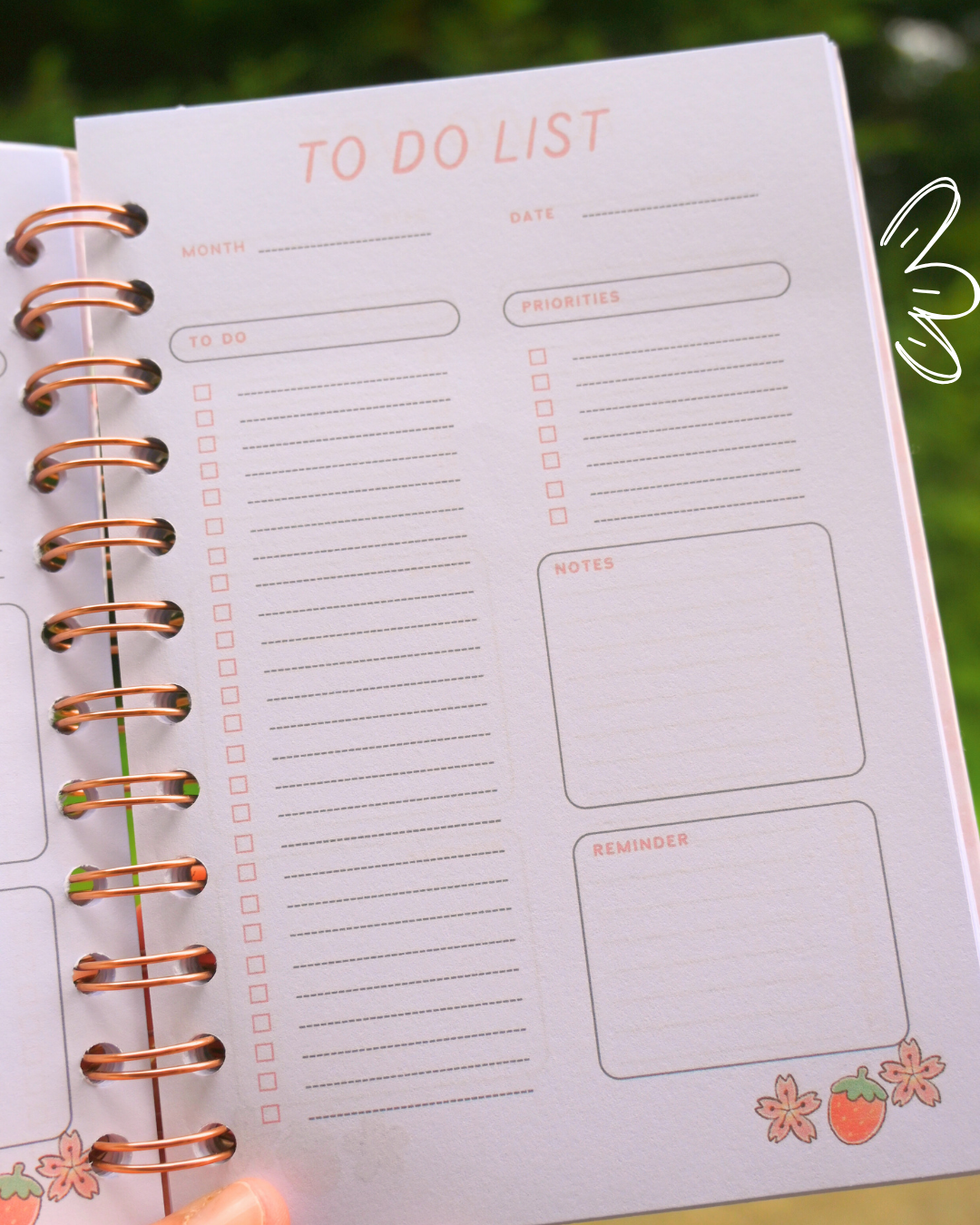 🍓 To-Do Planner – Mini Productivity Notebook for Your Daily Tasks🧸