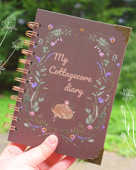 🍓 My Cottagecore Diary – Dotted Notebook with a Nostalgic Vibe | Mini Bullet Journal 📓