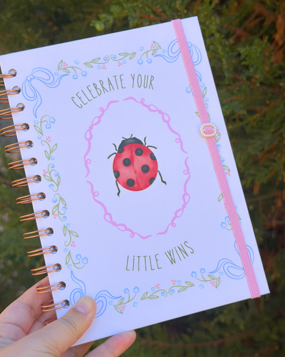 Soft Start Journal – Little Wins 🐞 (Handmade)