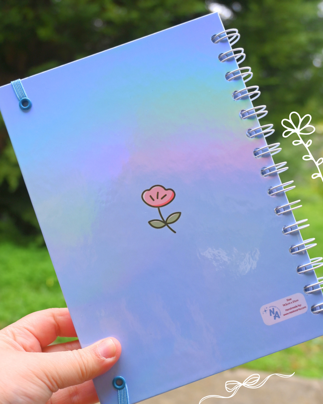 Spiral Bullet Journal 🌈🌷 |Blue Bloom Days | A5 Dotted Notebook
