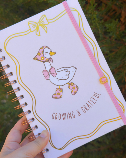 Soft Start Journal – Growing & Grateful 🌸 (Handmade)