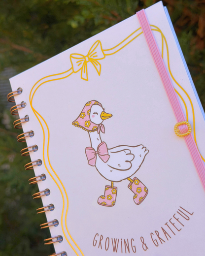 Soft Start Journal – Growing & Grateful 🌸 (Handmade)