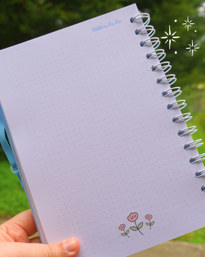 Spiral Bullet Journal 🌈🌷 |Blue Bloom Days | A5 Dotted Notebook