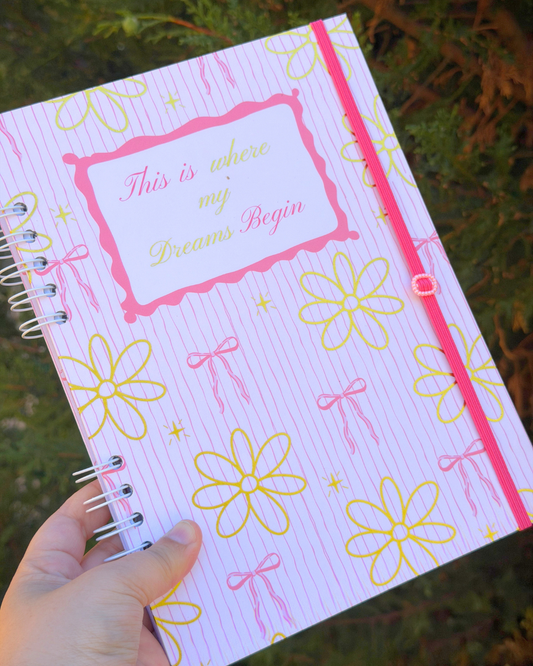 Soft Start Journal – Dreams 🎀 (Handmade)